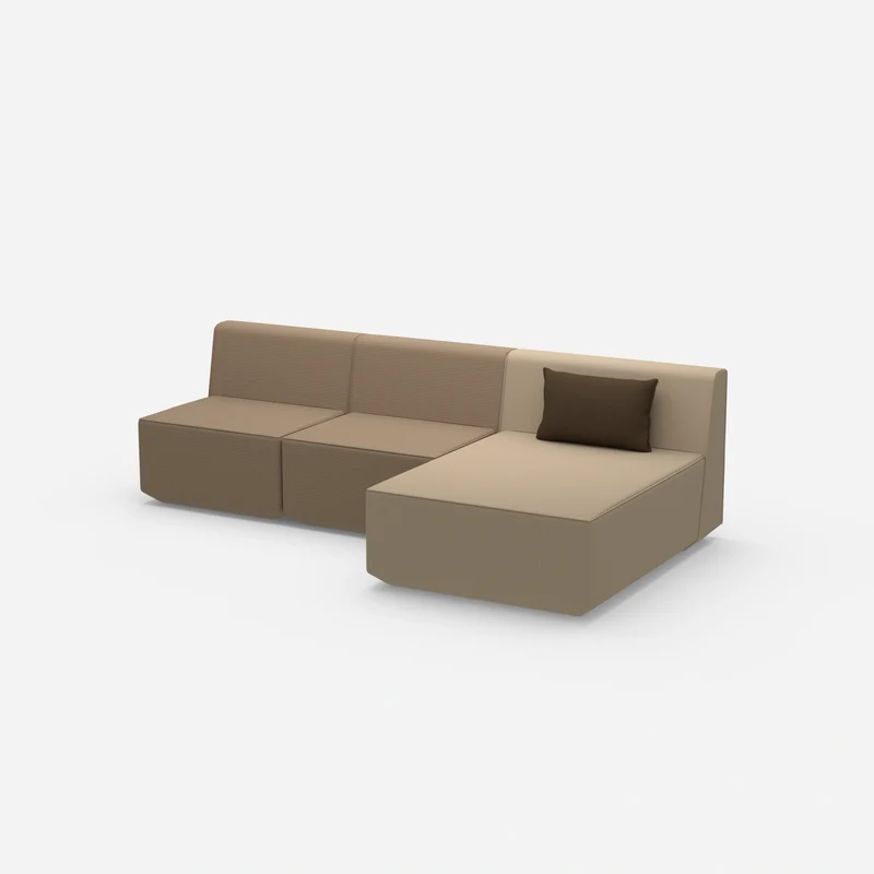 Sofa mit Recamiere für 3 Personen