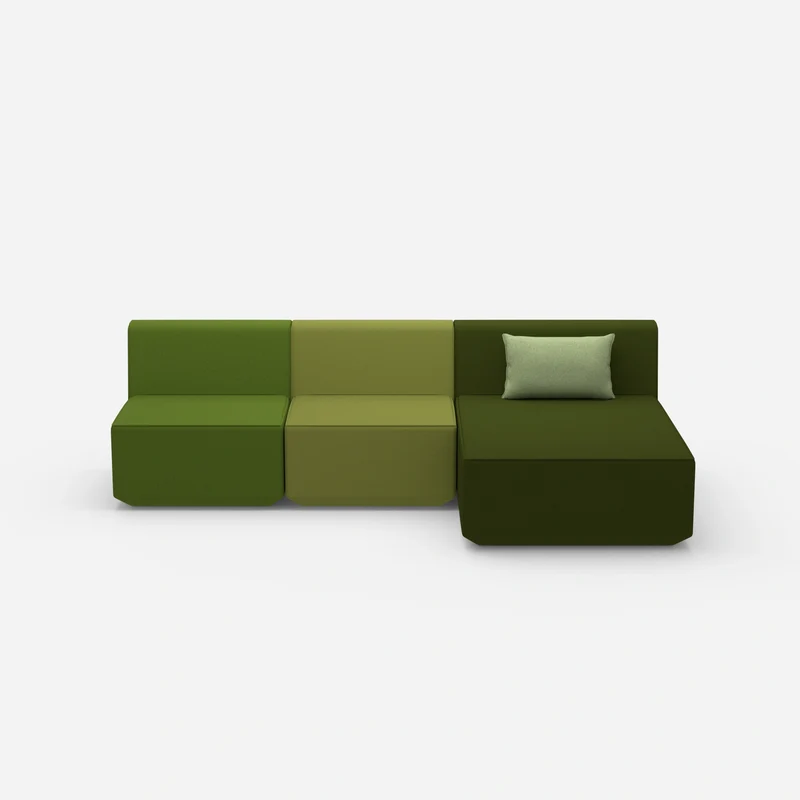 Sofa mit Recamiere für 3 Personen