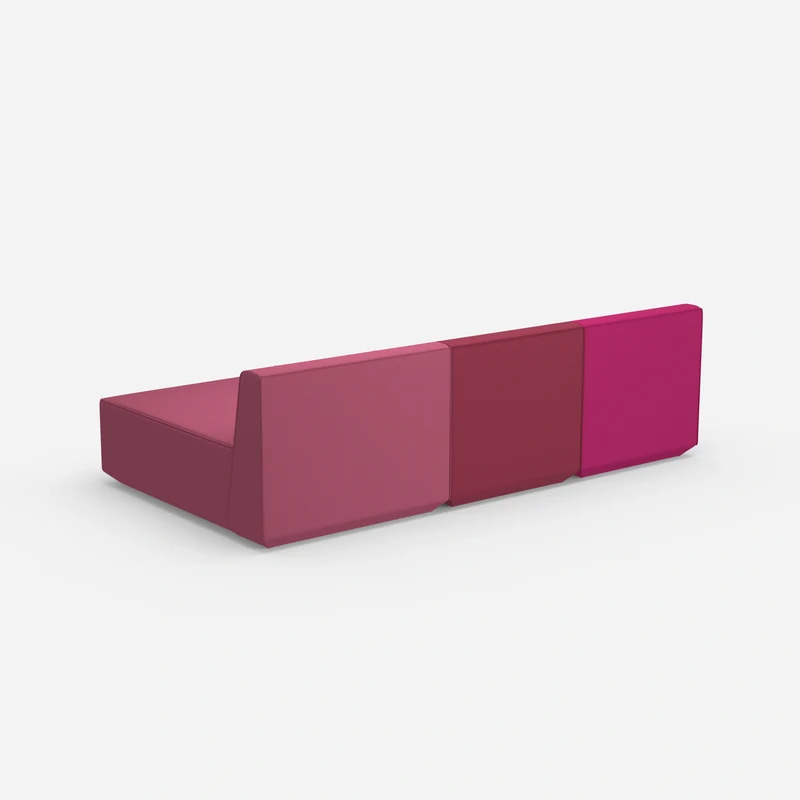 Sofa mit Recamiere für 3 Personen