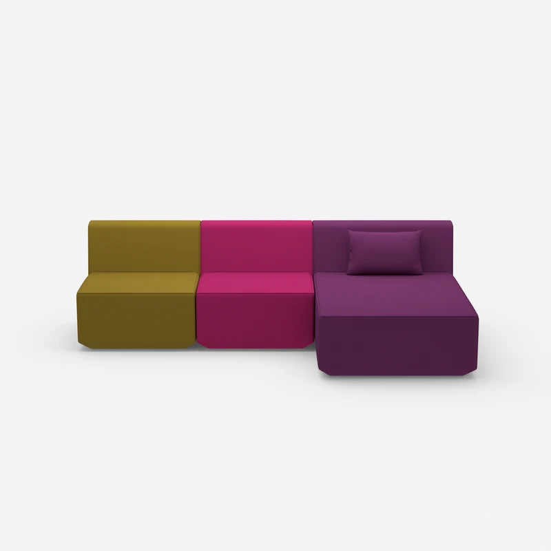 Sofa mit Recamiere für 3 Personen