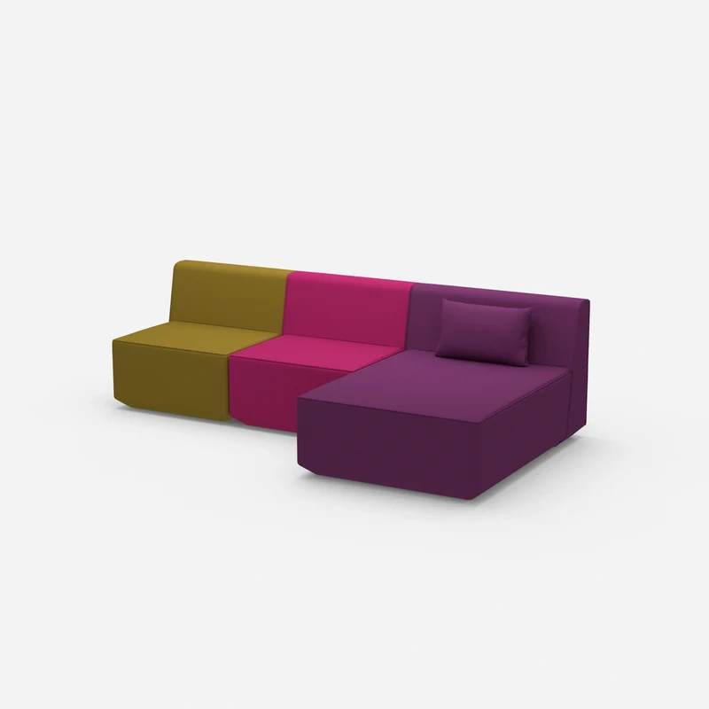 Sofa mit Recamiere für 3 Personen