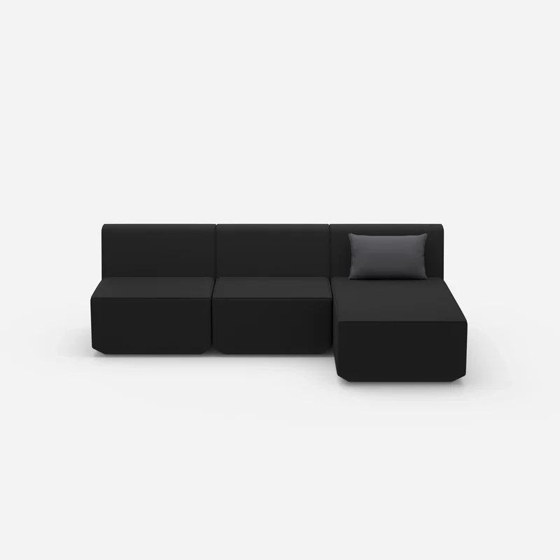 3er Sofa mit Recamiere