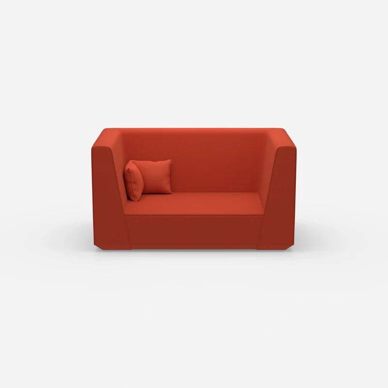 Modernes Zweisitzer Sofa mit hohem Rücken