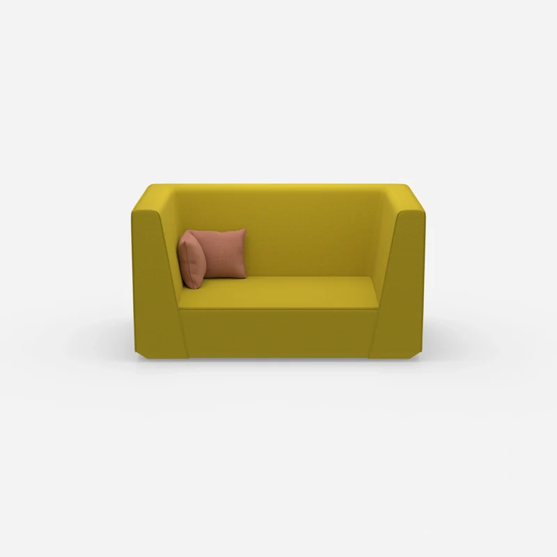 Modernes Zweisitzer Sofa mit hohem Rücken