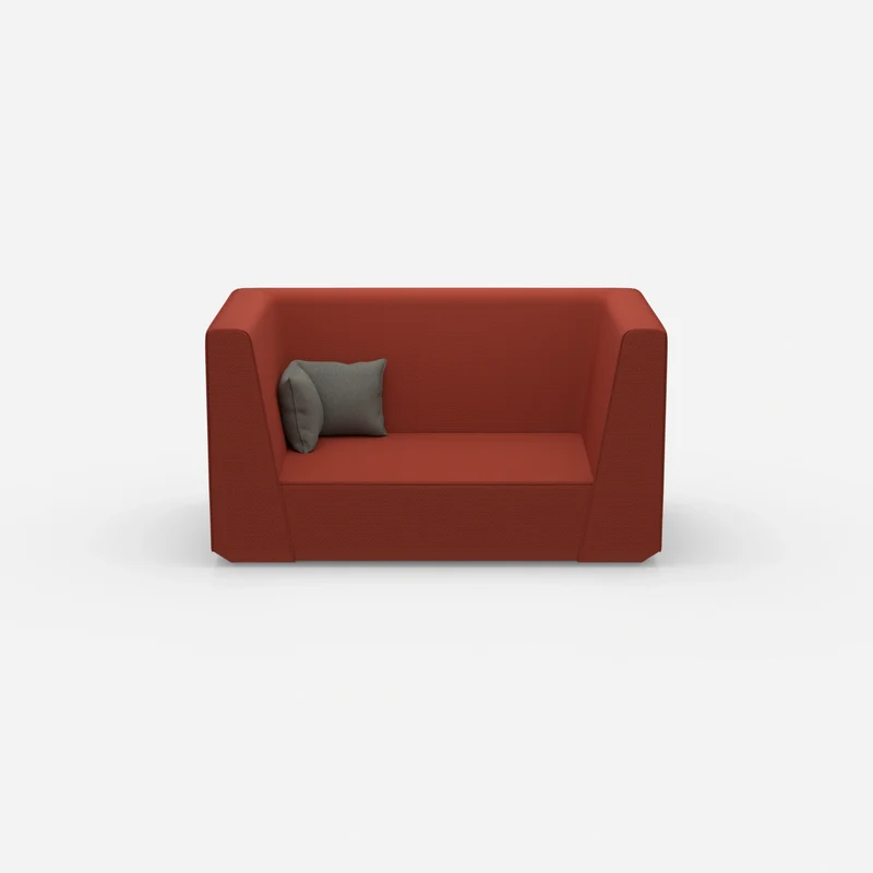 Modernes Zweisitzer Sofa mit hohem Rücken
