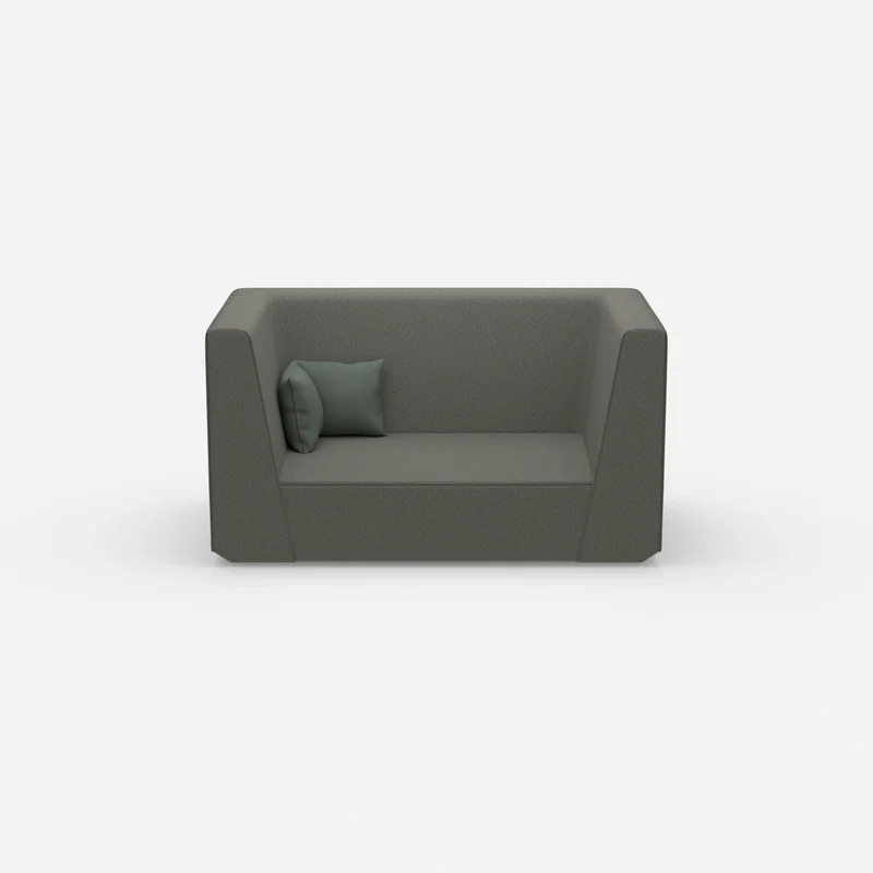 Modernes Zweisitzer Sofa mit hohem Rücken