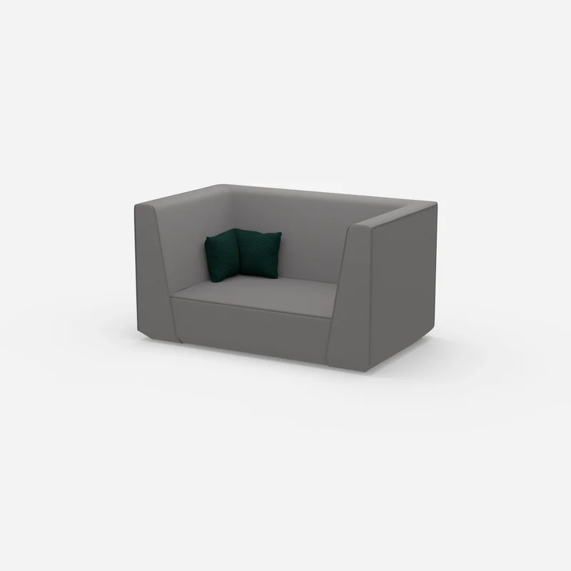 Modernes Zweisitzer Sofa mit hohem Rücken