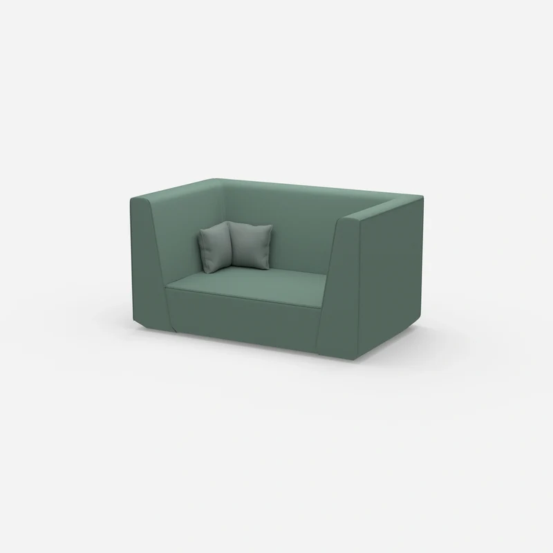 Modernes Zweisitzer Sofa mit hohem Rücken