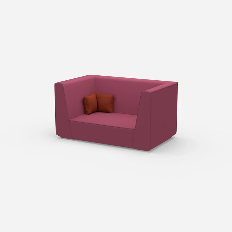 Modernes Zweisitzer Sofa mit hohem Rücken