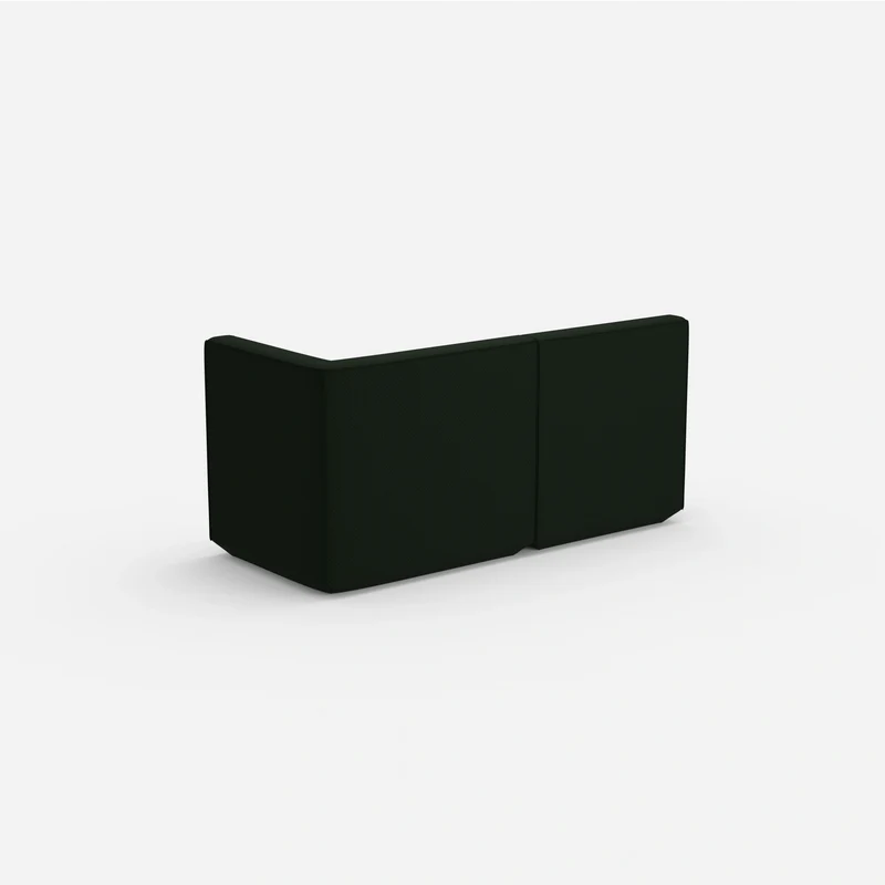Modulares Sofa grün mit hohem Rücken