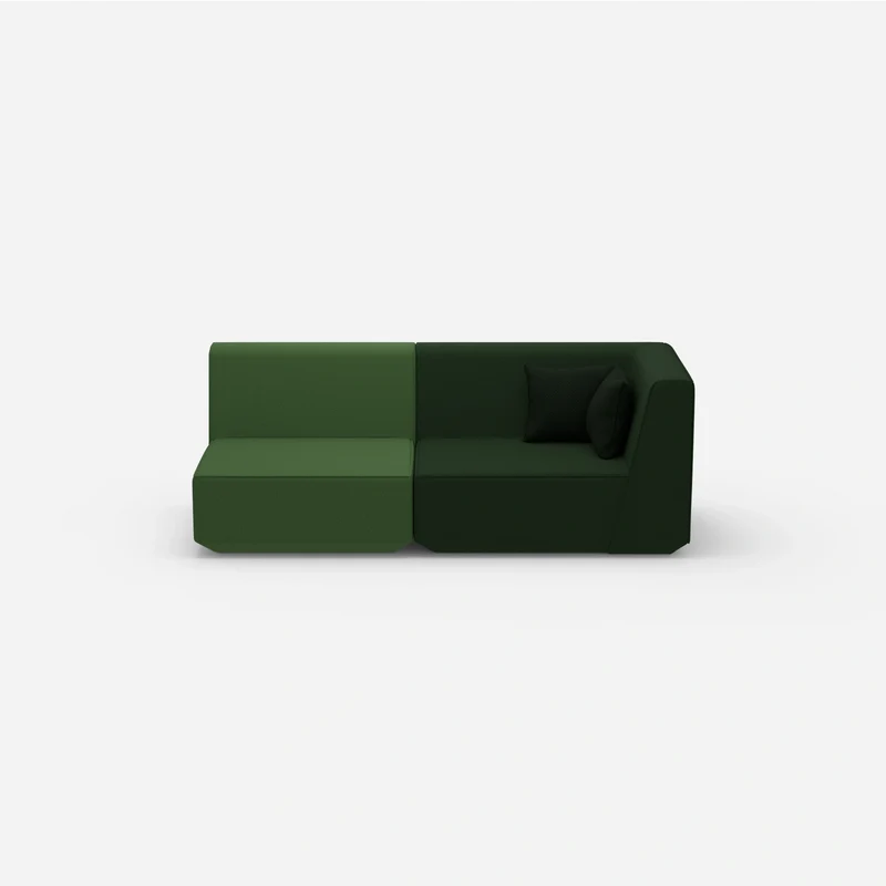 Sofa Zweisitzer grün 180 cm breit