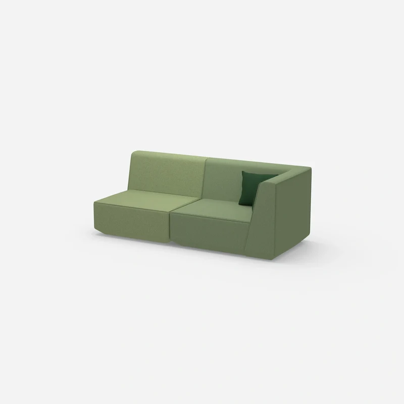 Sofa Zweisitzer grün 180 cm breit