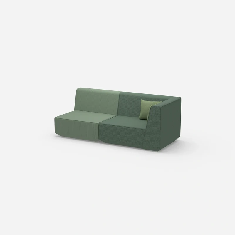 Sofa Zweisitzer grün 180 cm breit