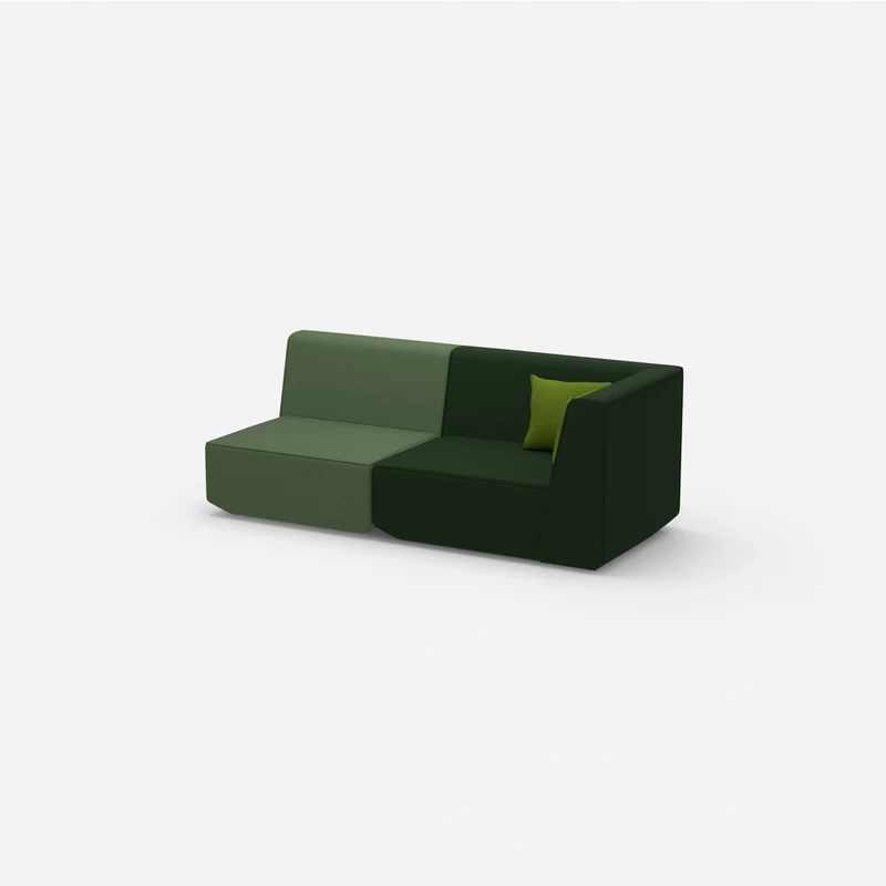 Sofa Zweisitzer grün 180 cm breit