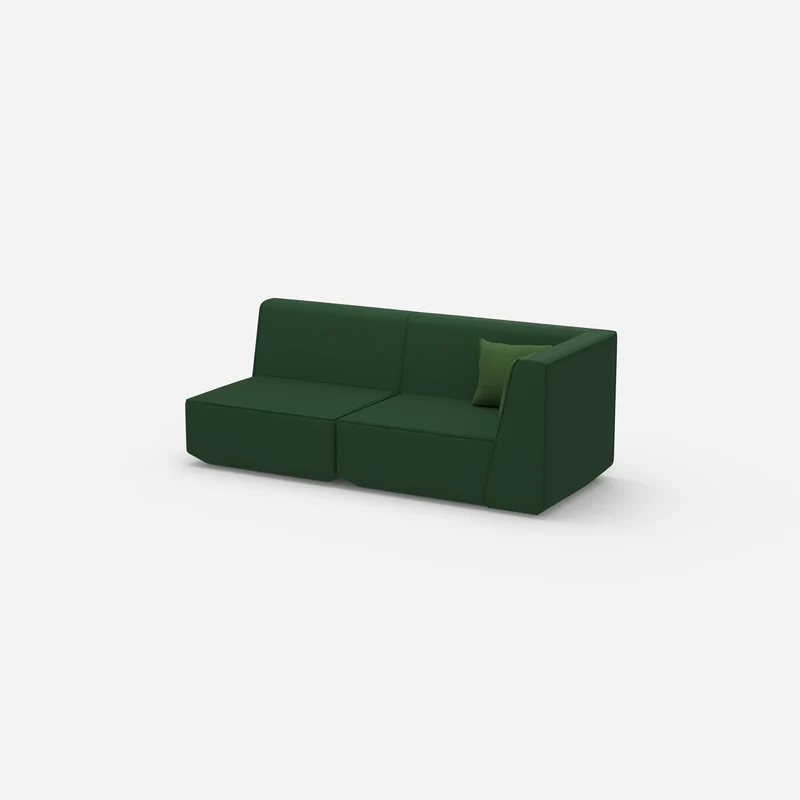 Sofa Zweisitzer grün 180 cm breit
