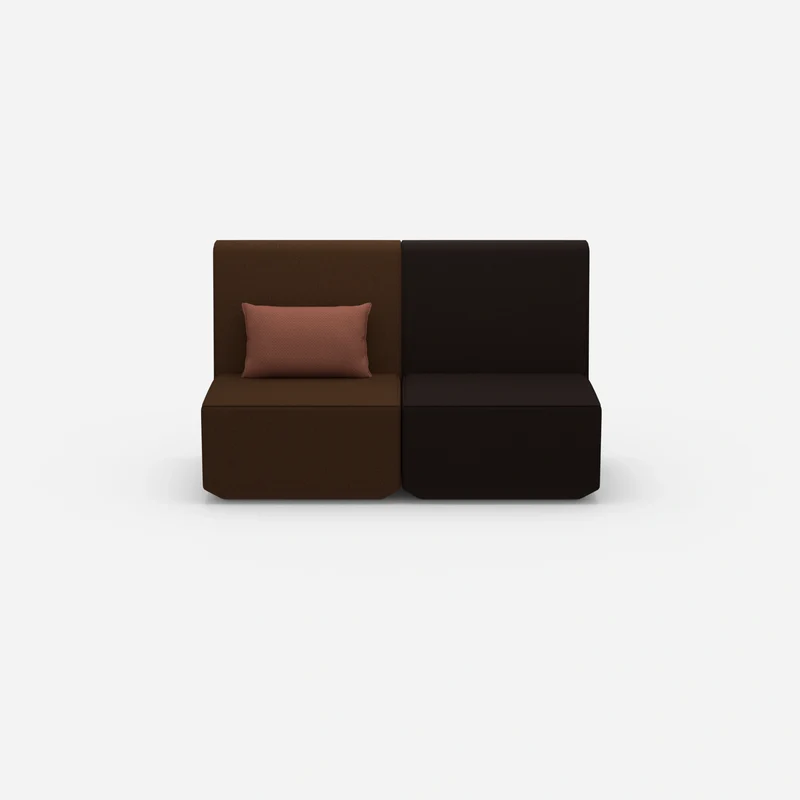 Zweisitzer Modulsofa ohne Armlehnen