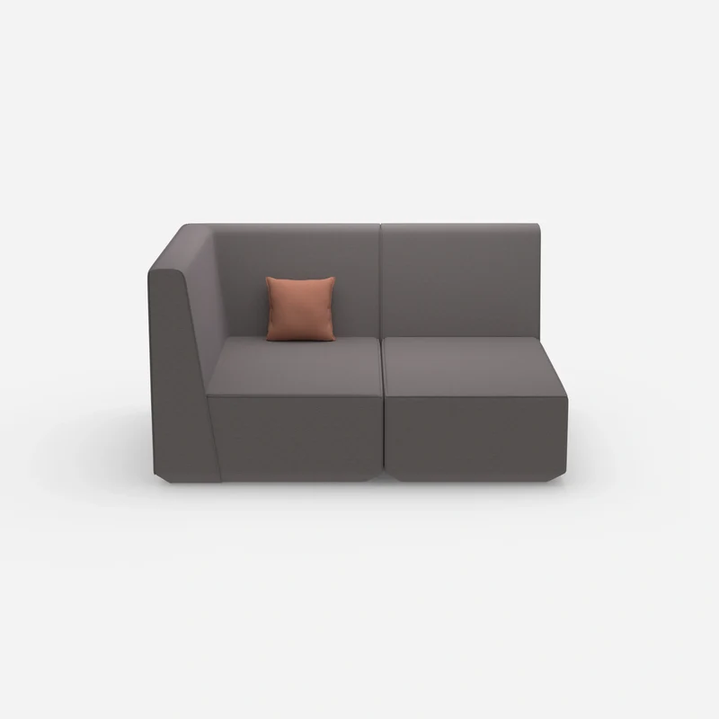 Zweisitzer Modulsofa mit Eckmodul