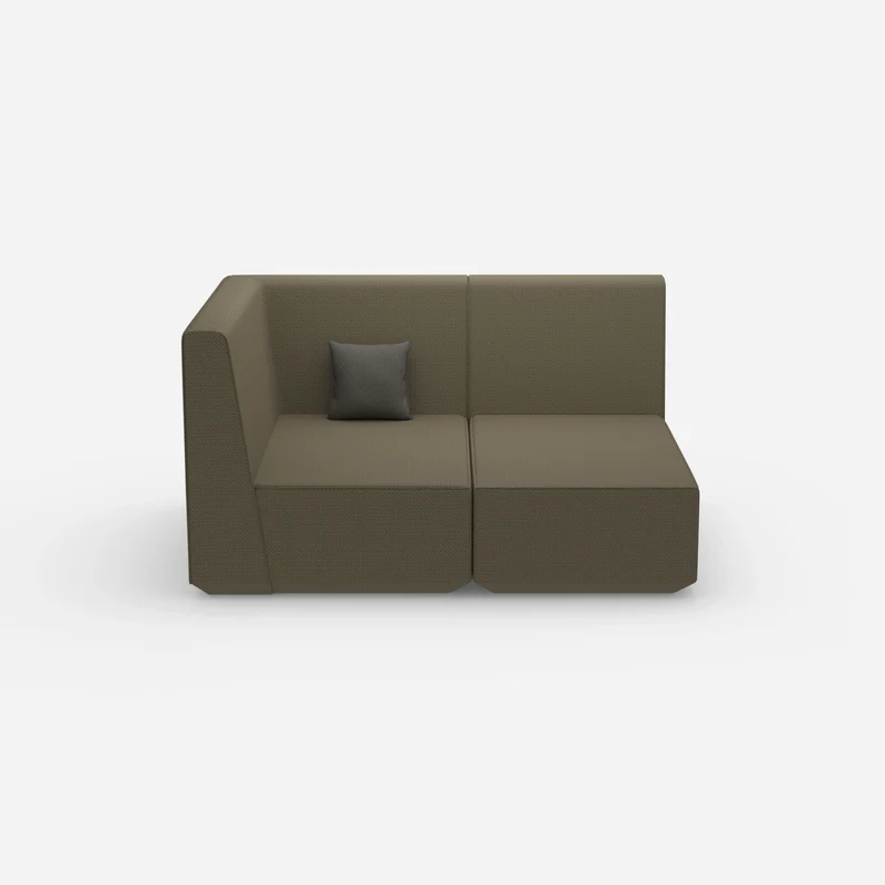 Zweisitzer Modulsofa mit Eckmodul