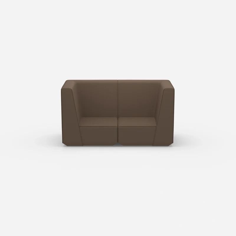 Sofa Zweisitzer braun 160 cm breit