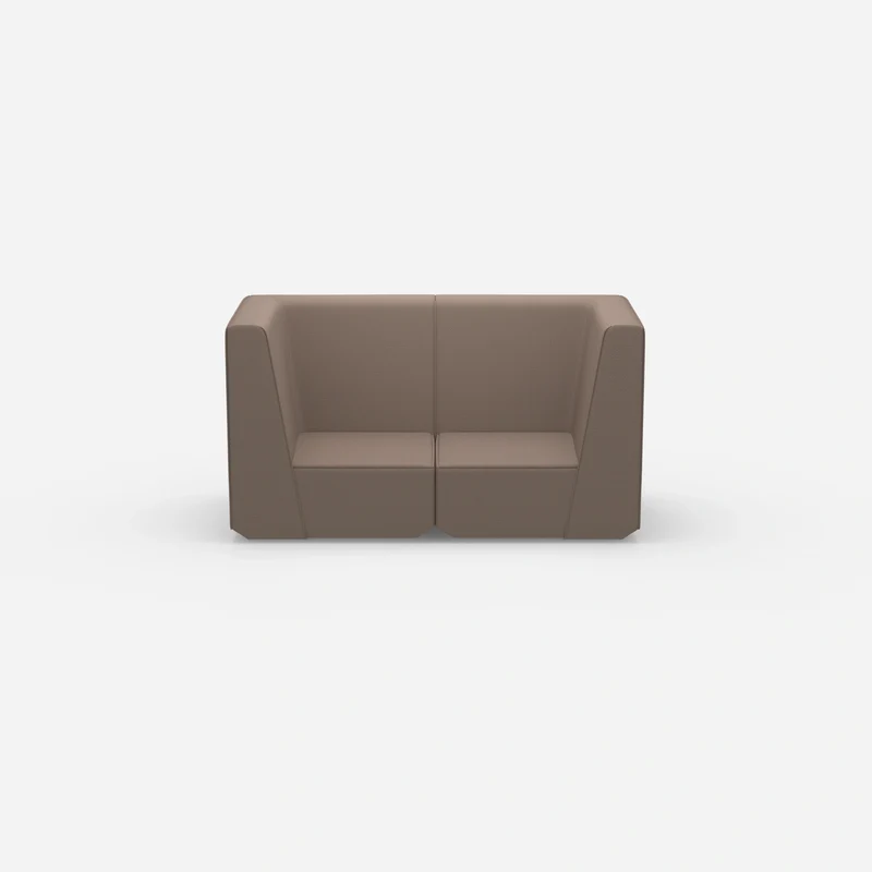 Sofa Zweisitzer braun 160 cm breit