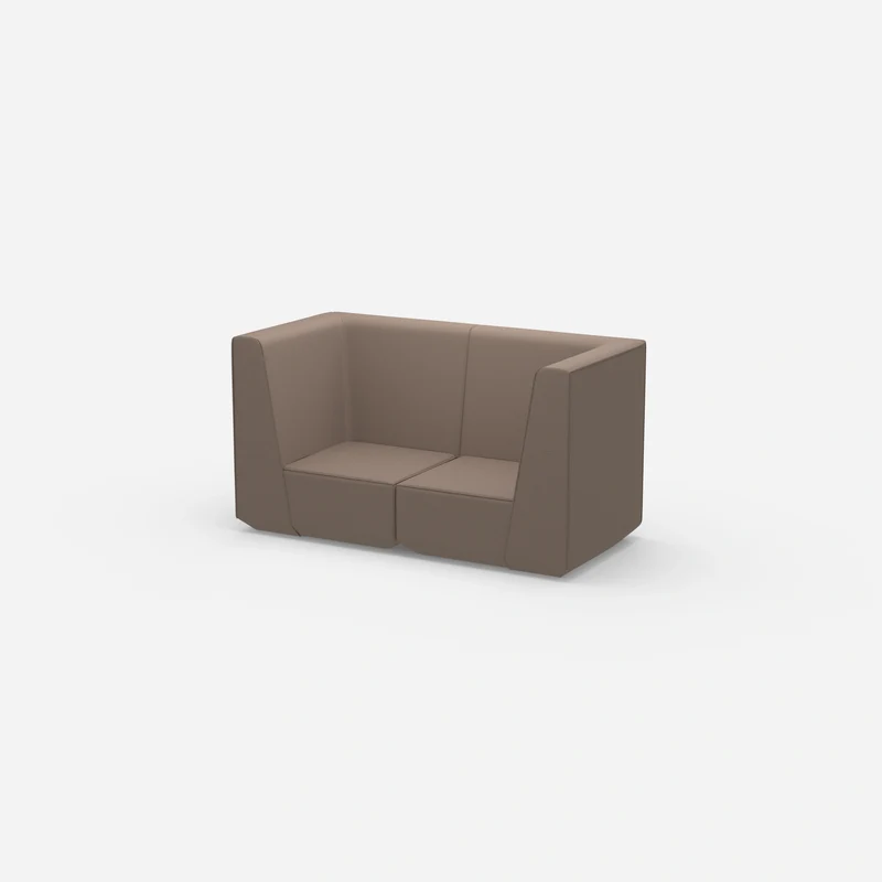 Sofa Zweisitzer braun 160 cm breit