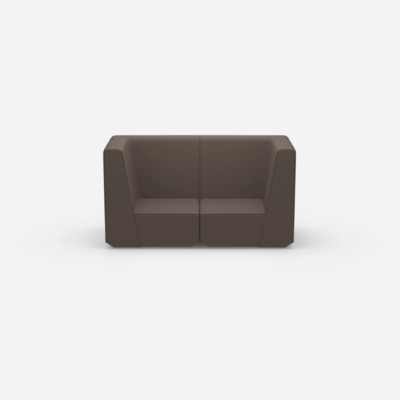 Sofa Zweisitzer braun 160 cm breit