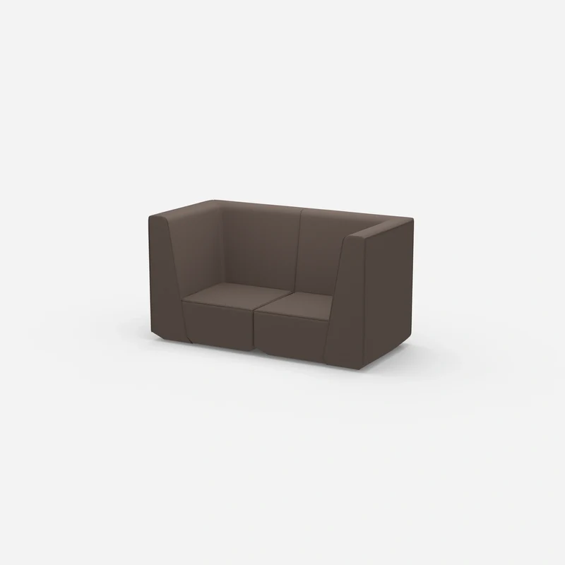 Sofa Zweisitzer braun 160 cm breit