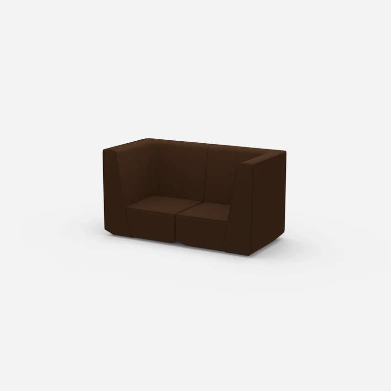Sofa Zweisitzer braun 160 cm breit