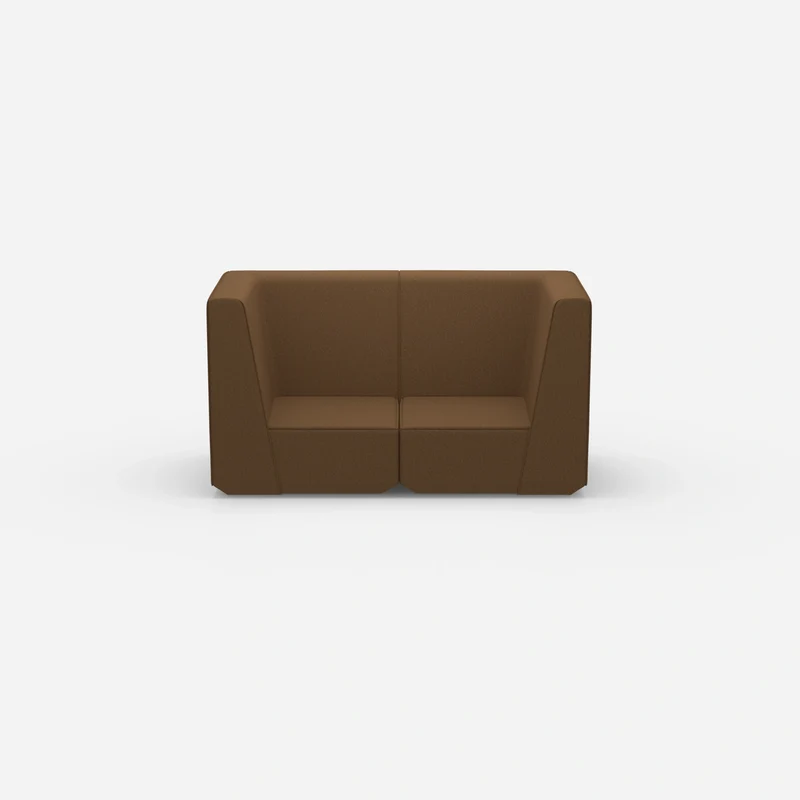 Sofa Zweisitzer braun 160 cm breit