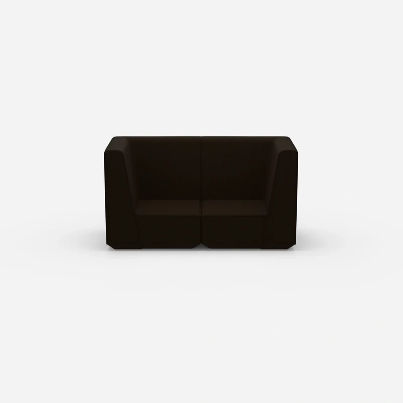 Sofa Zweisitzer braun 160 cm breit