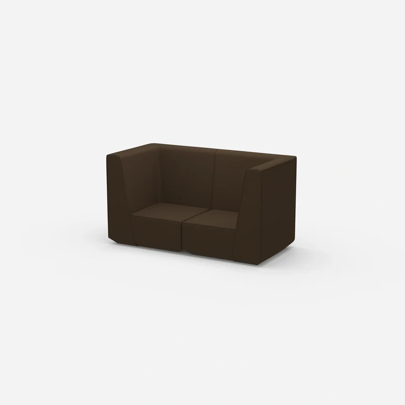 Sofa Zweisitzer braun 160 cm breit