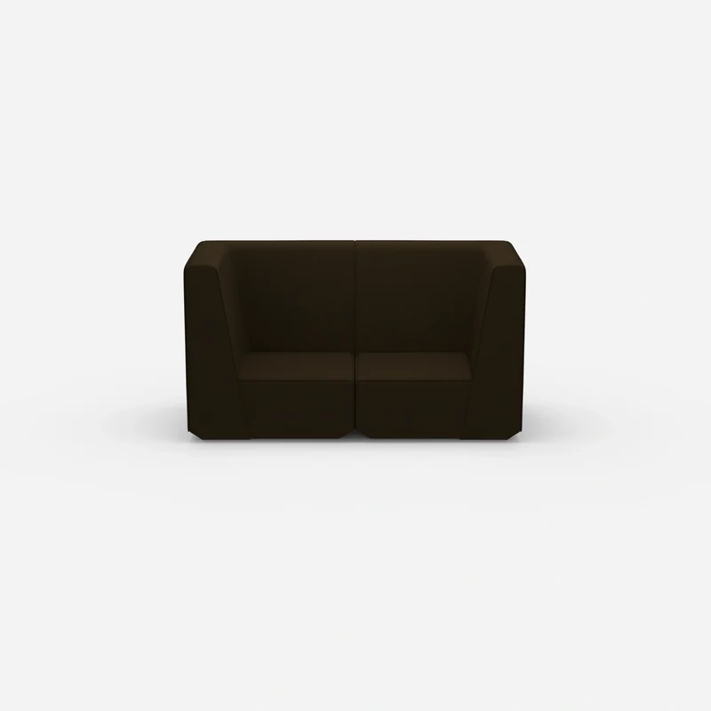 Sofa Zweisitzer braun 160 cm breit