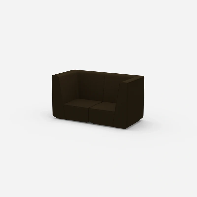 Sofa Zweisitzer braun 160 cm breit