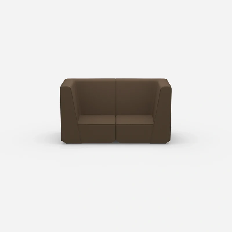 Sofa Zweisitzer braun 160 cm breit