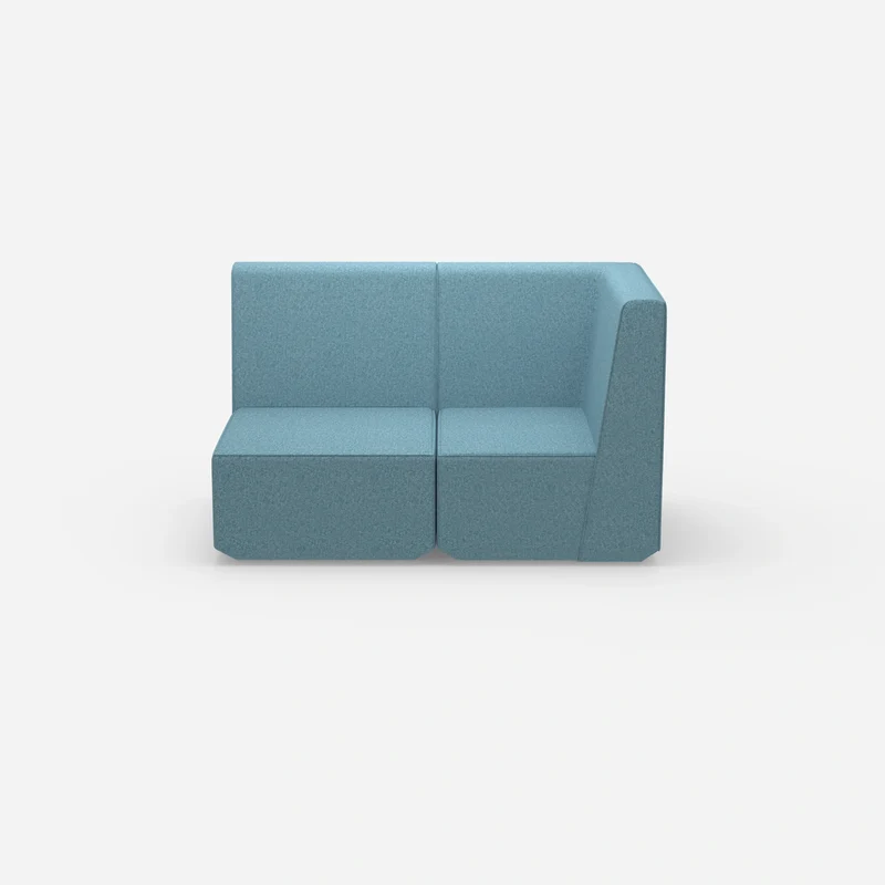 Blaues Zweisitzer Sofa 160 cm breit