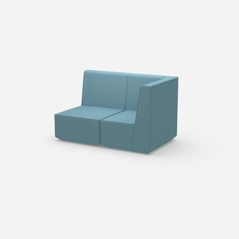 Blaues Zweisitzer Sofa 160 cm breit