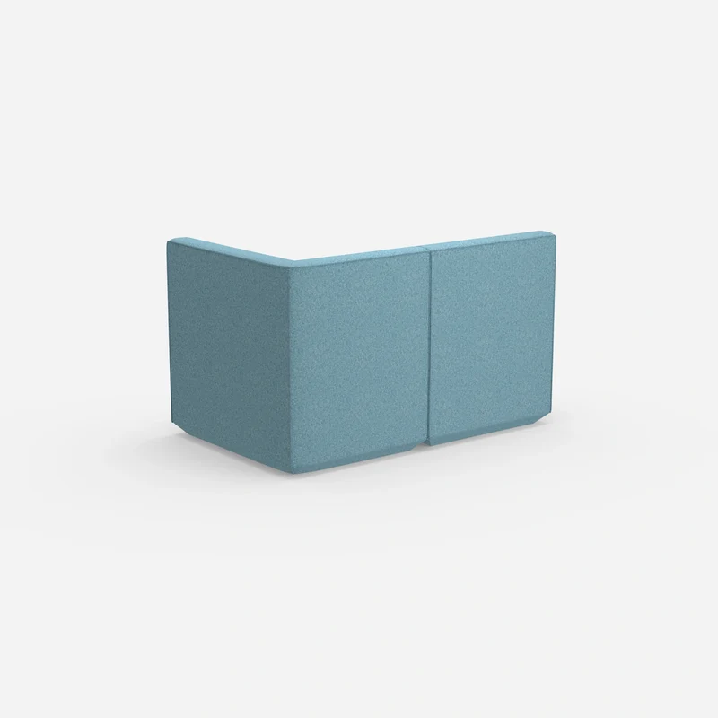 Blaues Zweisitzer Sofa 160 cm breit