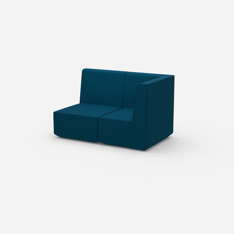 Blaues Zweisitzer Sofa 160 cm breit