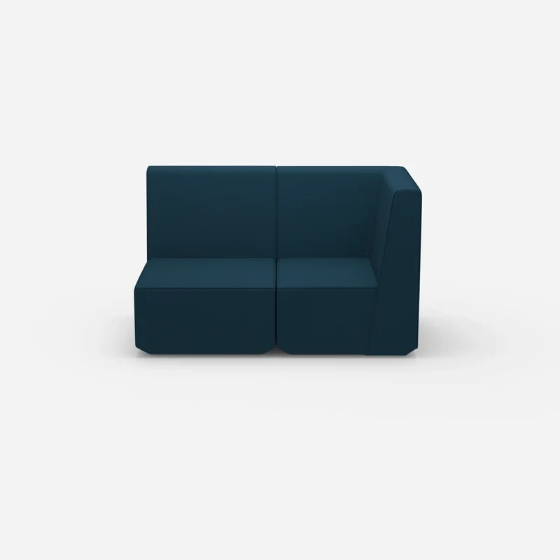 Blaues Zweisitzer Sofa 160 cm breit