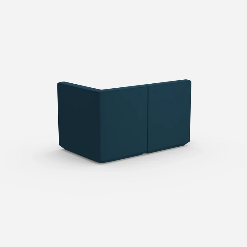 Blaues Zweisitzer Sofa 160 cm breit