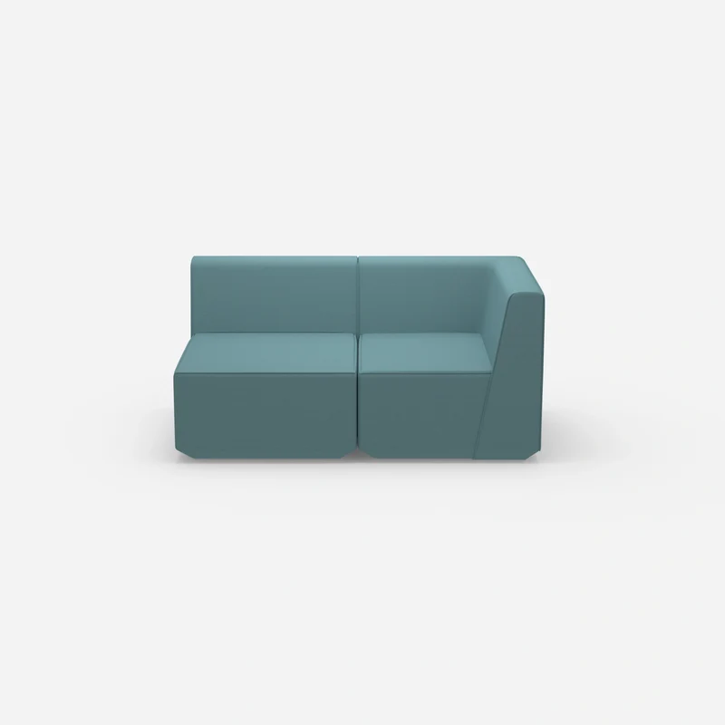 Blaues Zweisitzer Sofa
