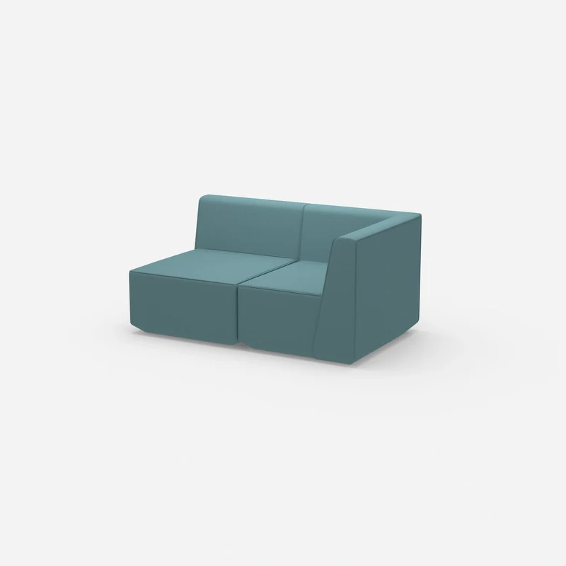 Blaues Zweisitzer Sofa
