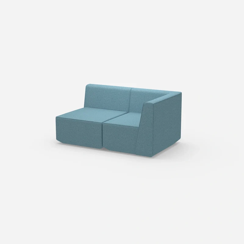 Blaues Zweisitzer Sofa