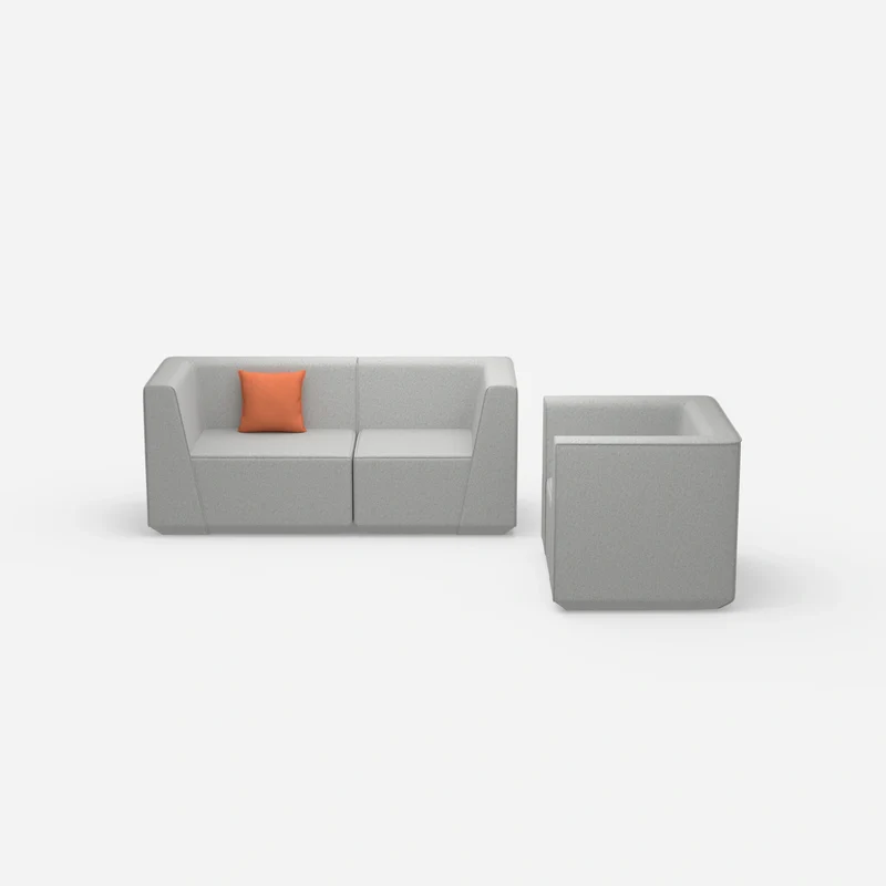 2 Sitzer Sofa mit Sessel 270 cm breit