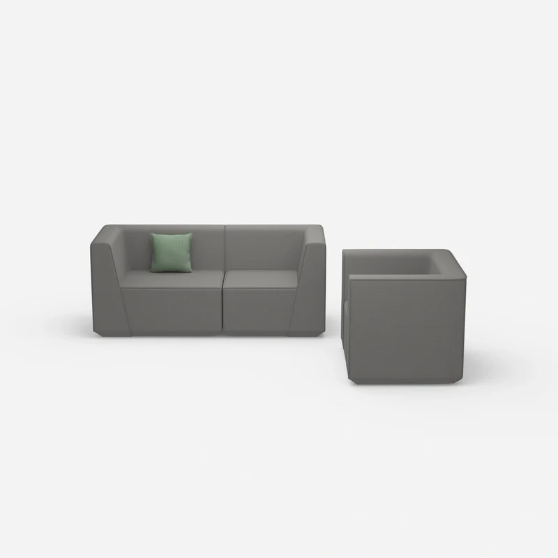 2 Sitzer Sofa mit Sessel 270 cm breit