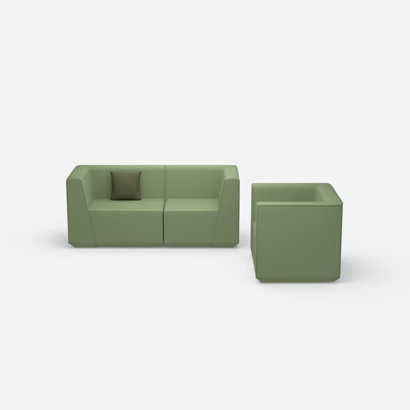 2 Sitzer Sofa mit Sessel 270 cm breit