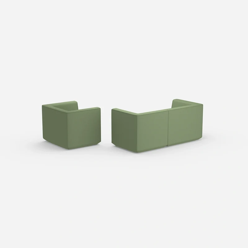 2 Sitzer Sofa mit Sessel 270 cm breit