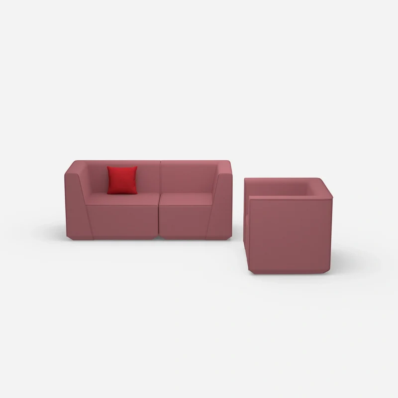 2 Sitzer Sofa mit Sessel 270 cm breit