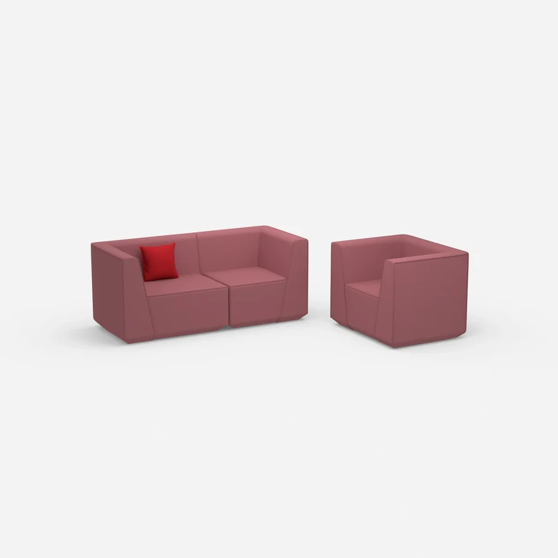 2 Sitzer Sofa mit Sessel 270 cm breit