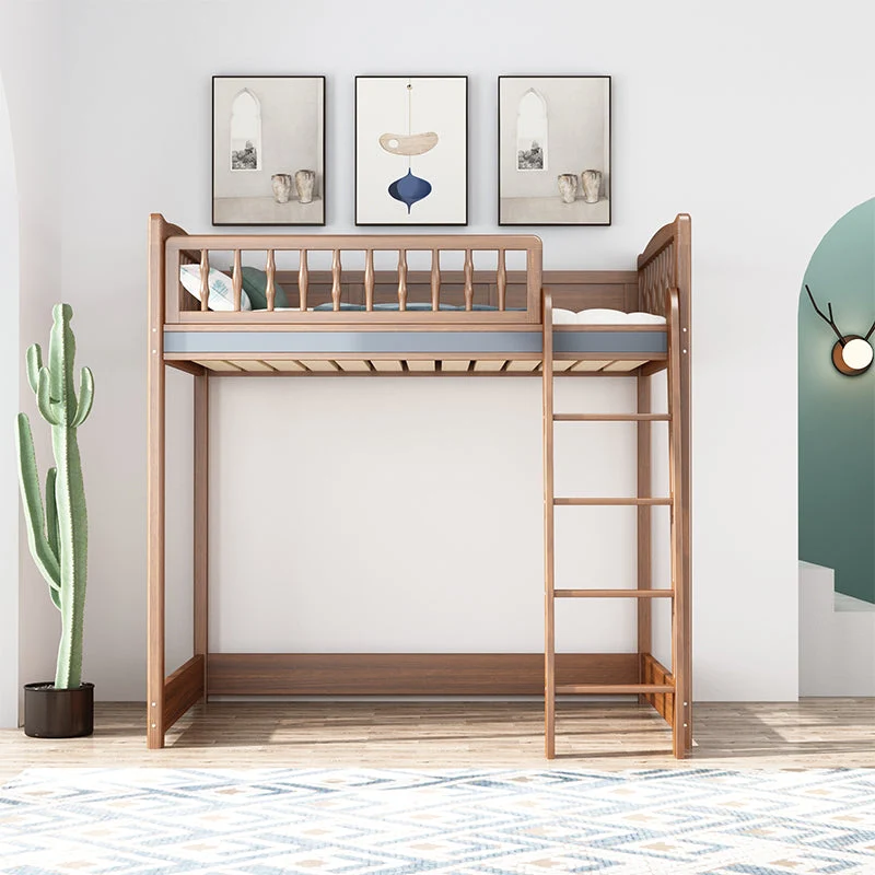 Hochbett aus Massivholz mit Kleiderschrank und Schreibtisch